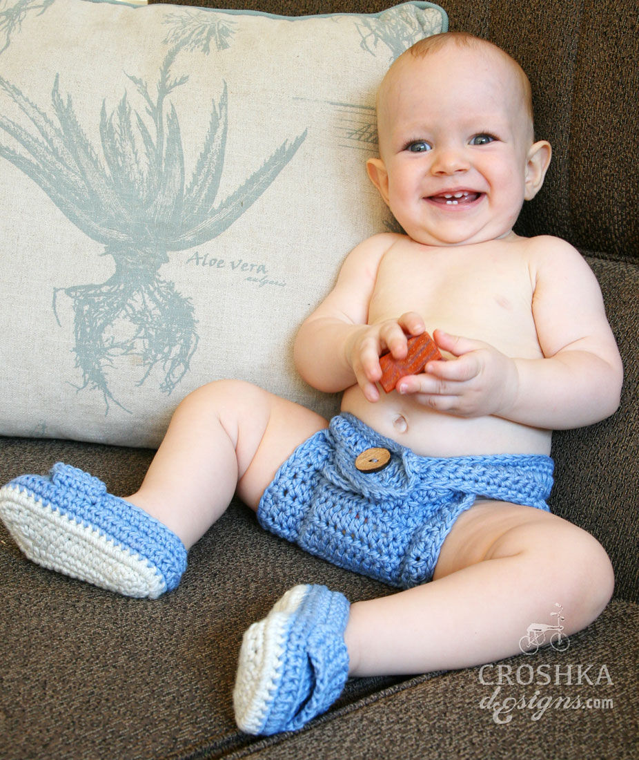 Thumbnail: Diaper cover and Little Prince Loafers Set