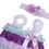 Thumbnail: Frilly Baby Romper and Headband Set - Purple