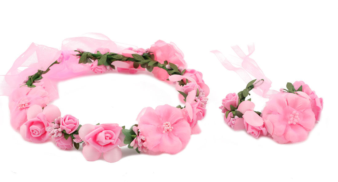 Handmade Floral Crown & Bracelet