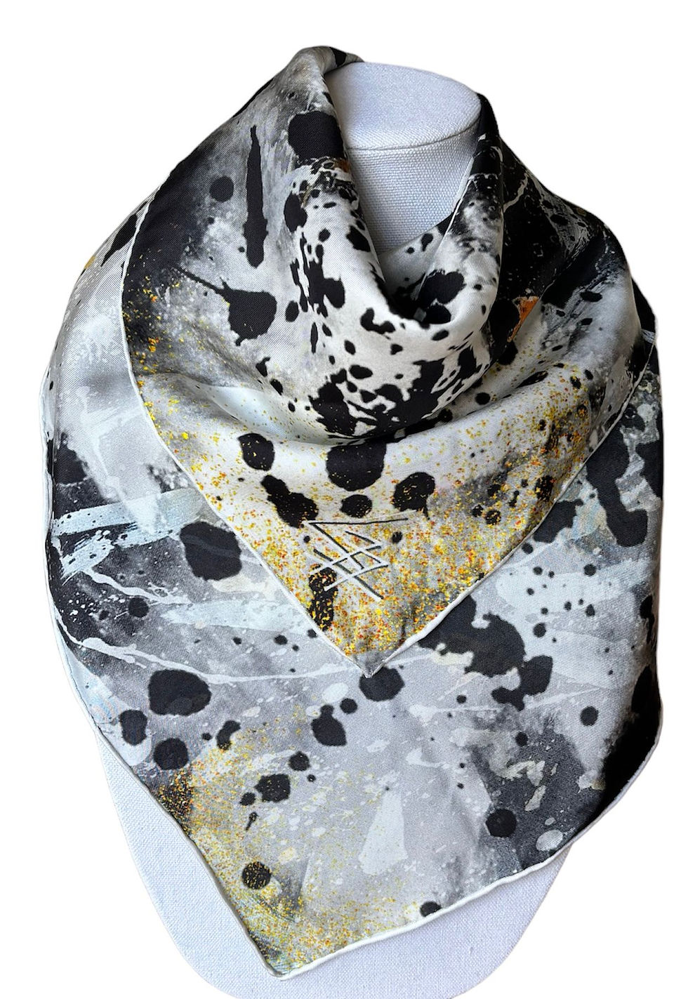 Thumbnail: Silk Twill Scarf "Combination" Hight Quality 24 X 24 INCH