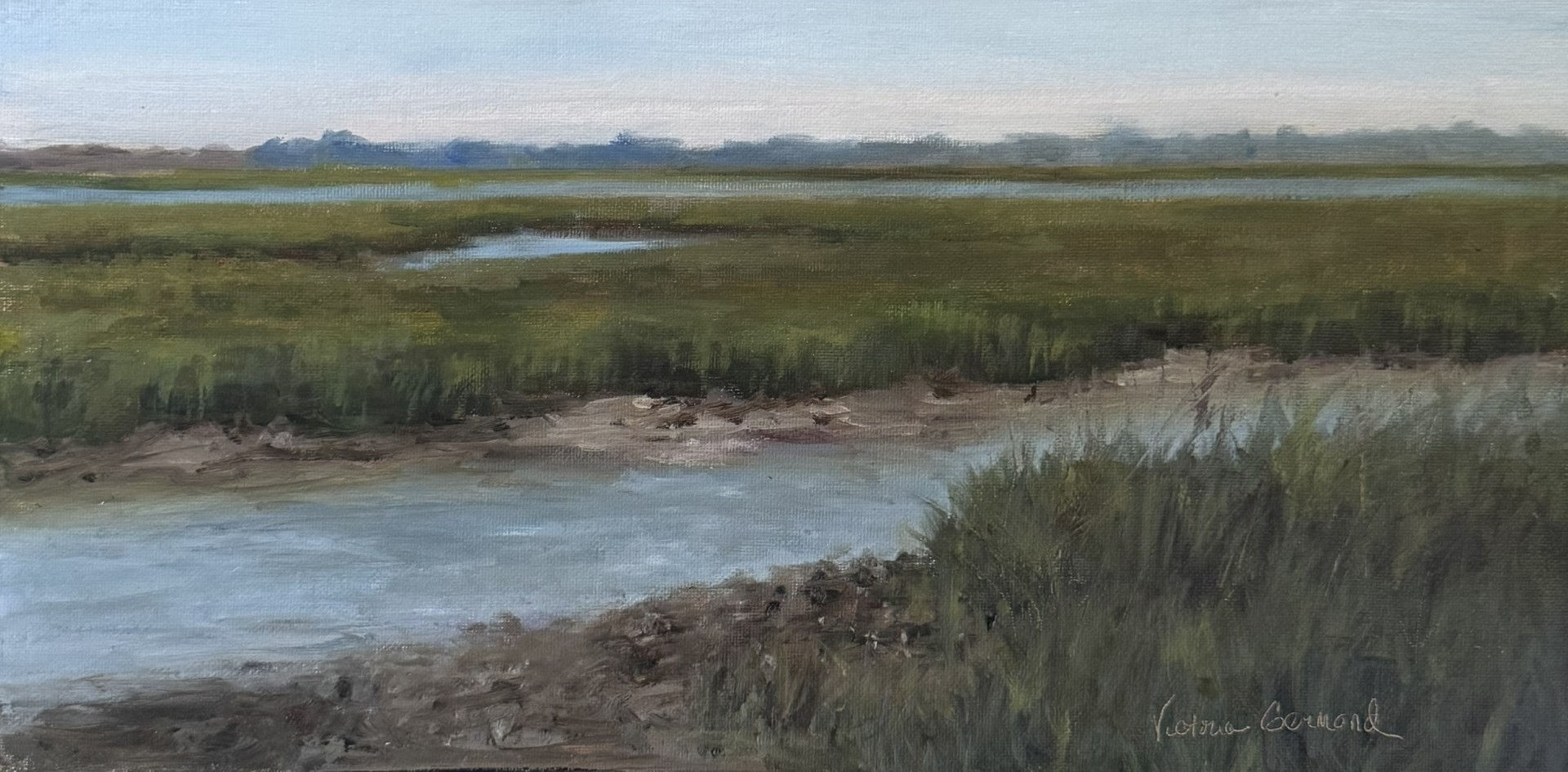 South Amelia River View From The Marsh by Victoria Germond