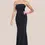 Thumbnail: Long flowing figure hugging evening dress