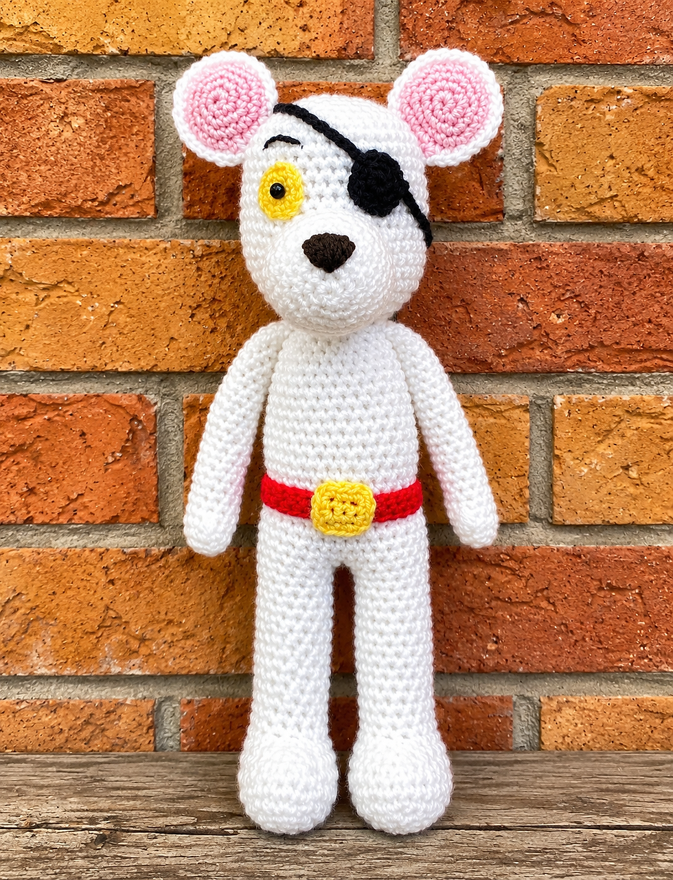 Danger Mouse crochet doll handmade amigurumi character