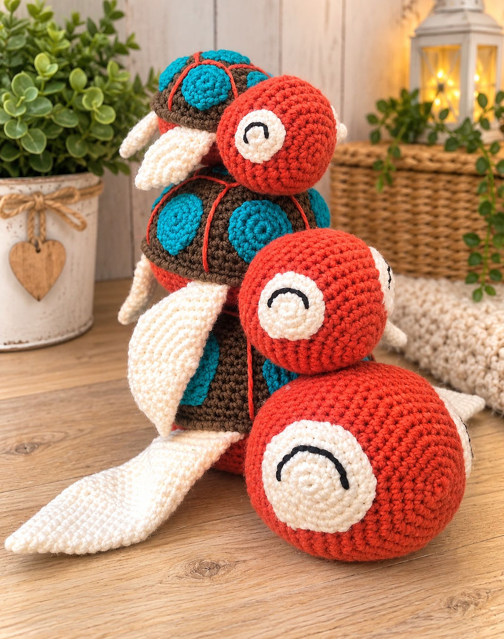 Large handmade jumbo turtle crochet amigurumi toy