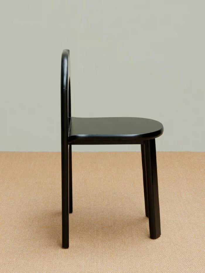 Miniatura: Sedia in legno di faggio nera "Master"