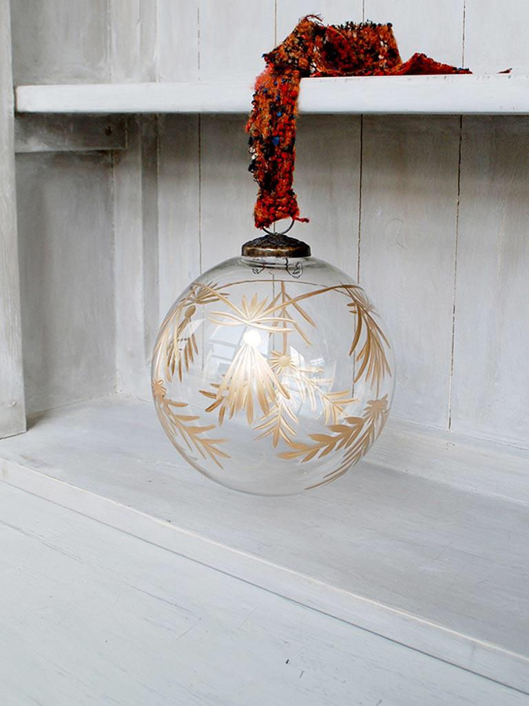 Boule trasparente decori in oro