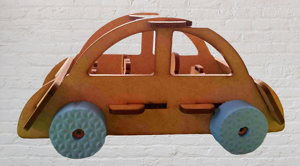 Miniatura: carro fusca montado de lado