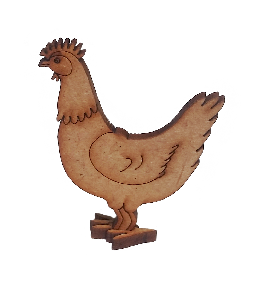 Miniatura: galinha montada