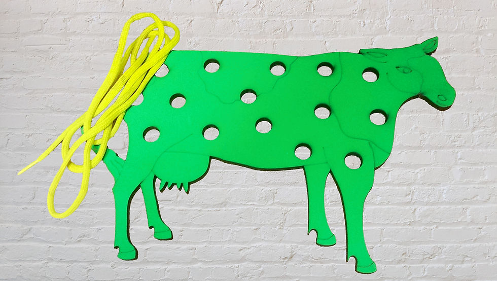 Miniatura: vaca para alinhavar