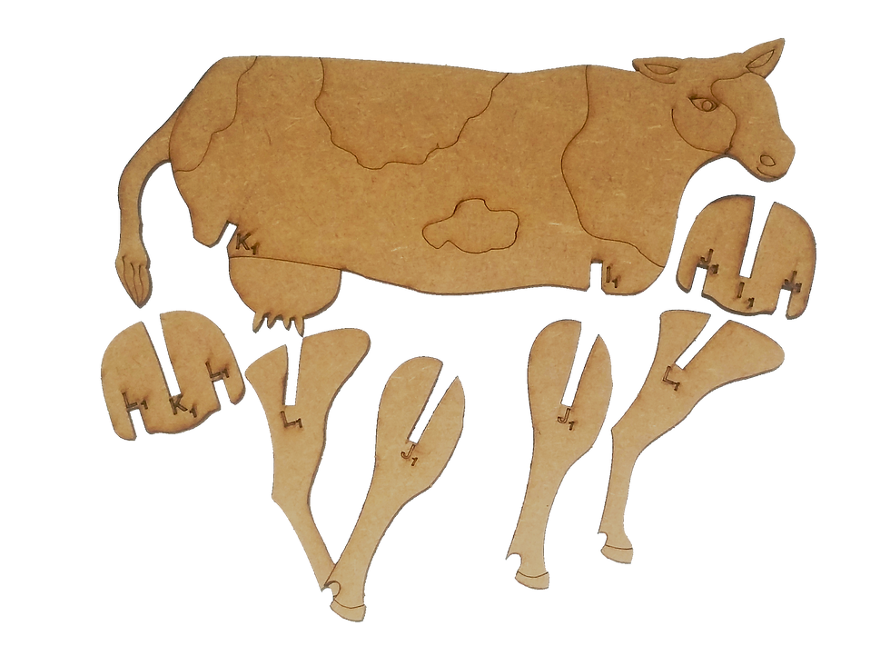 Miniatura: vaca demontada