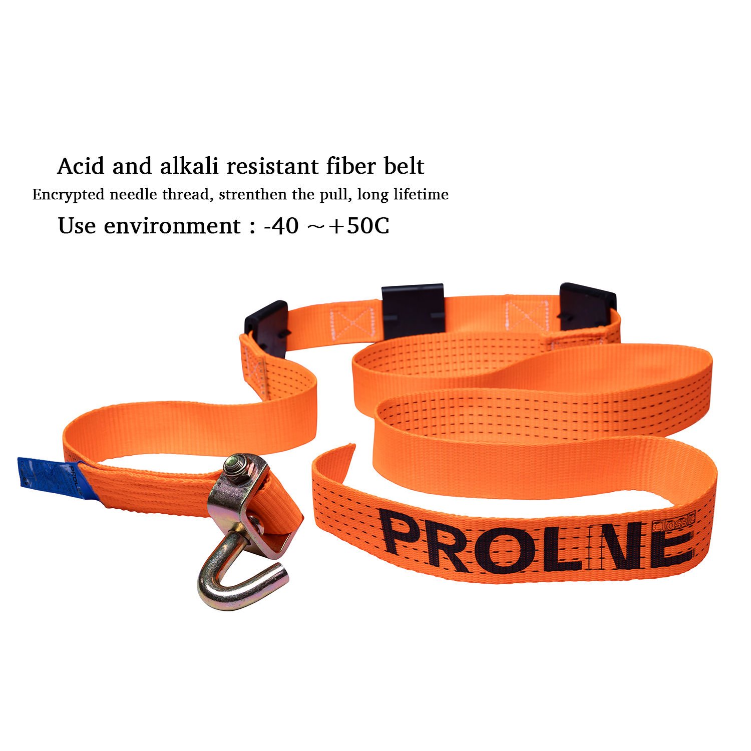 set of 4 Proline 2X120” Strap with Hooks and Rubber Blocks – Classic Or