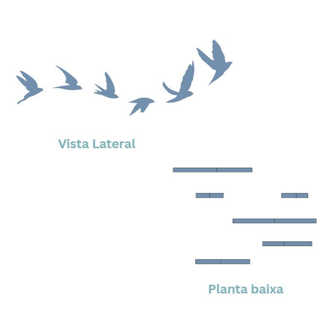 Representação do Pássaro 10b b Extra Grande