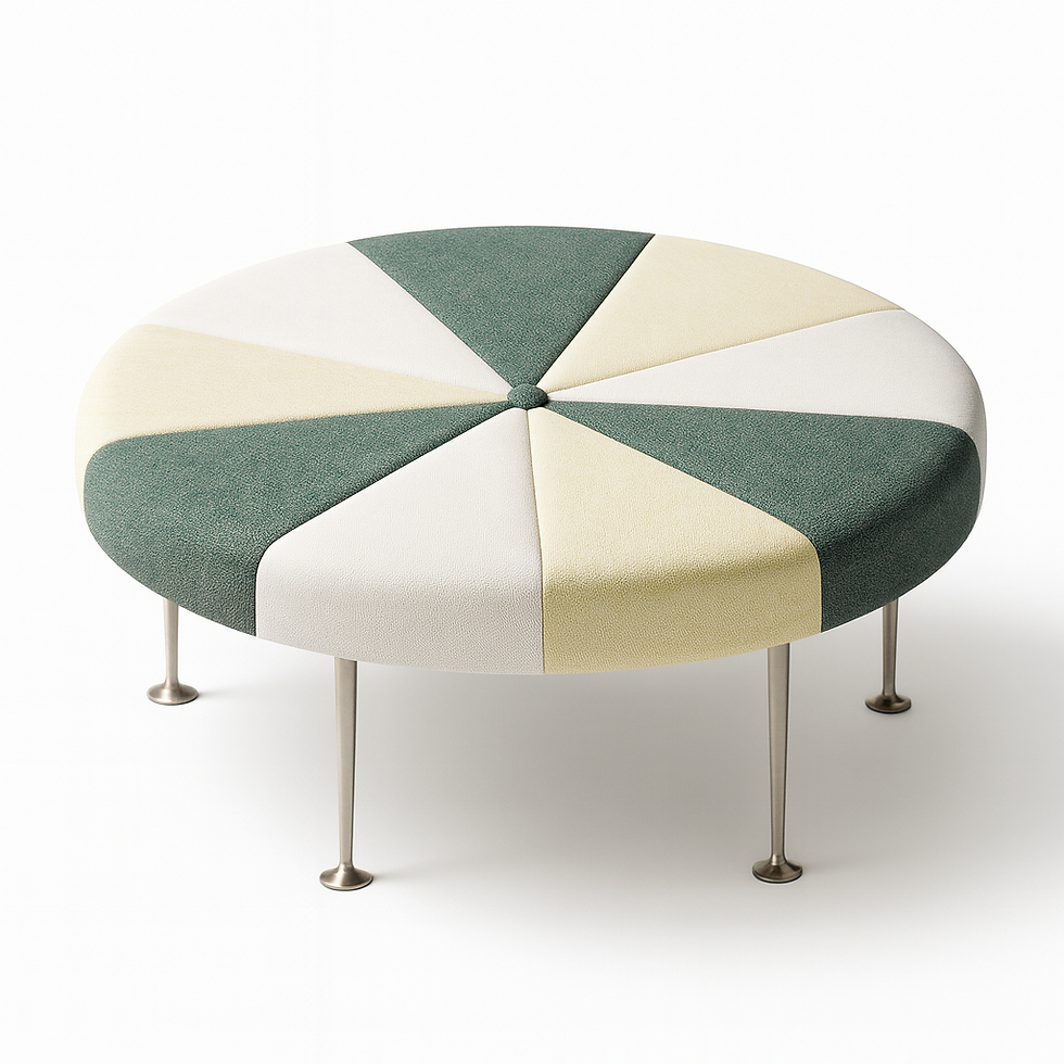 Mesa de Centro Estofada Girard Color Wheel Ottoman Verde