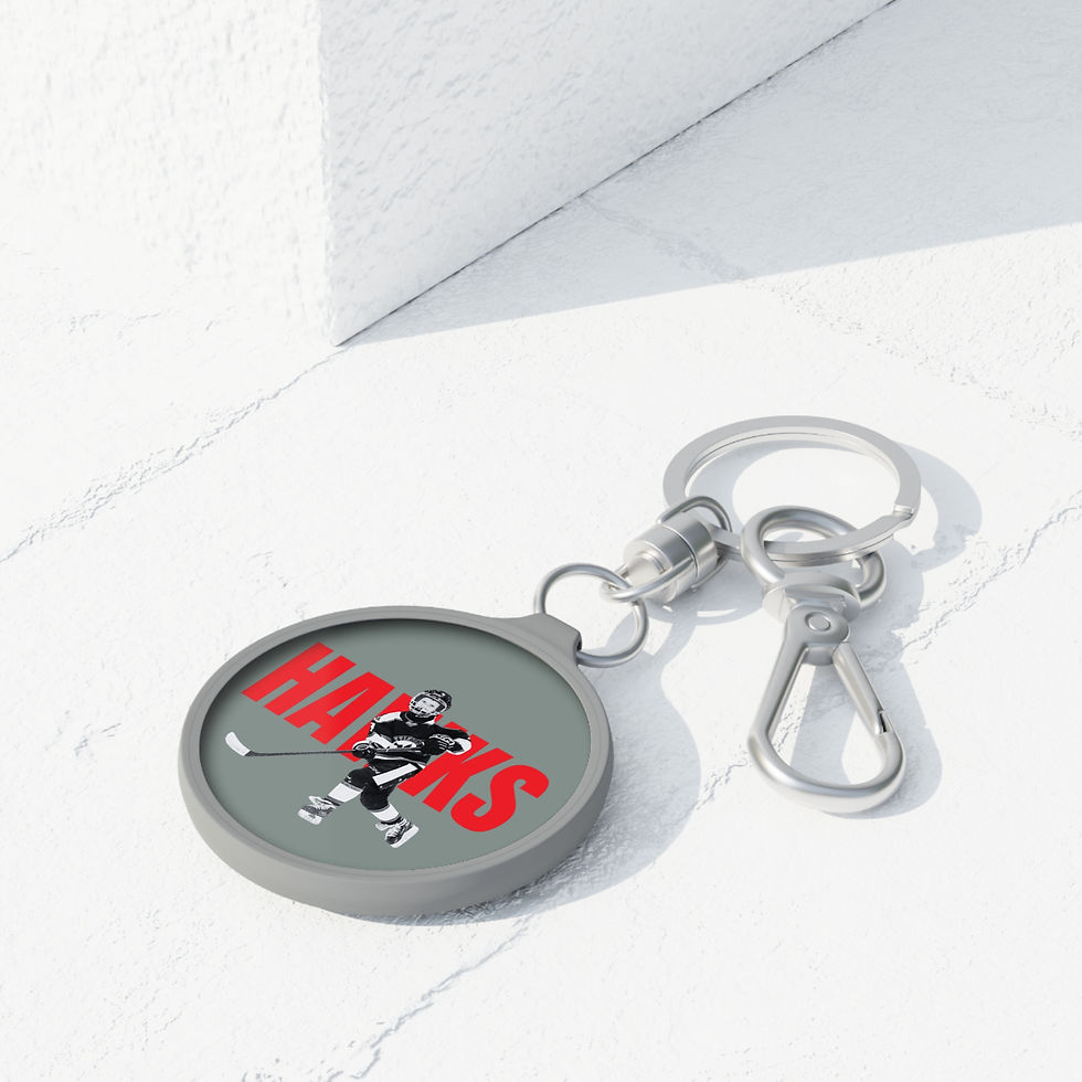 Thumbnail: Hawks Hockey Player Keyring