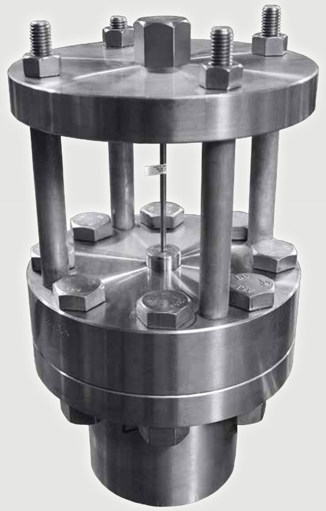 Rupture Pin Model H high-pressure relief valve in stainless steel