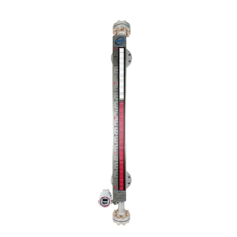 Jogler MGT-6000 magnetostrictive transmitter mounted on a magnetic level gauge