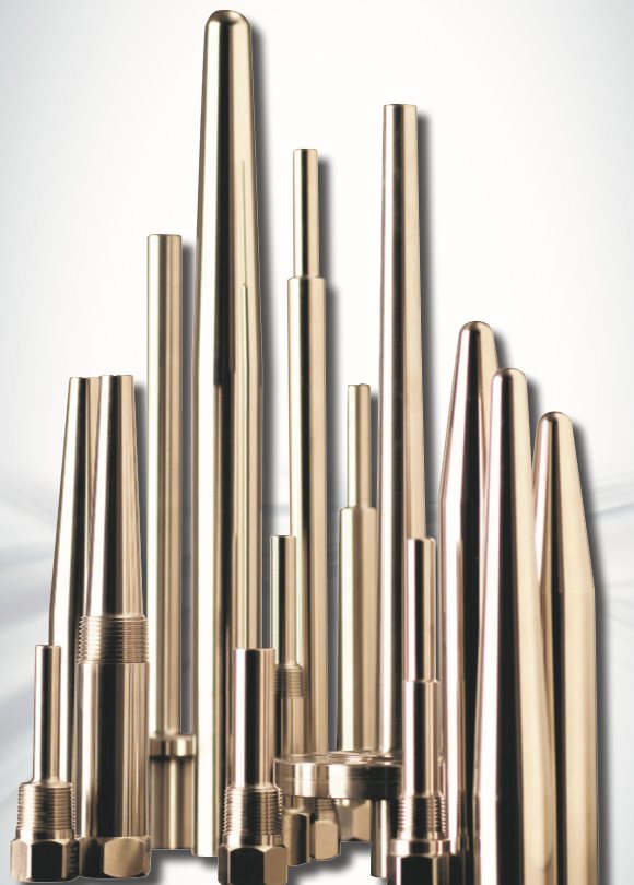 Pyromation bar-stock thermowells in threaded and flanged styles