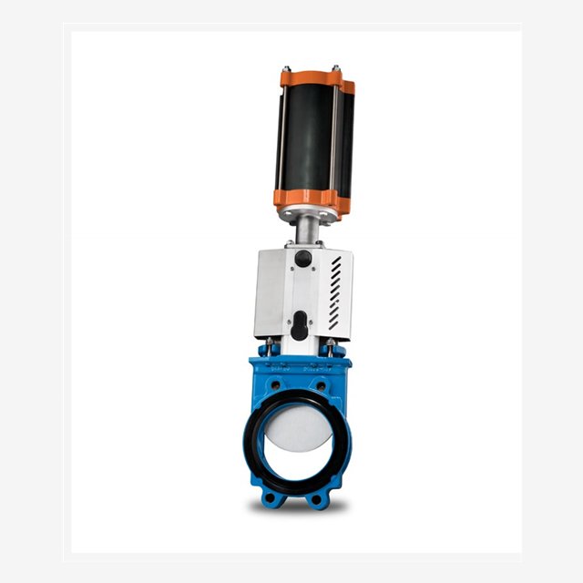 EBRO WB knife gate valve with pneumatic actuator