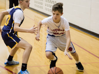 Crestview 8th Grade Boys win at the Cougar Den vs Riverview