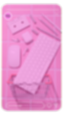 white and pink intems