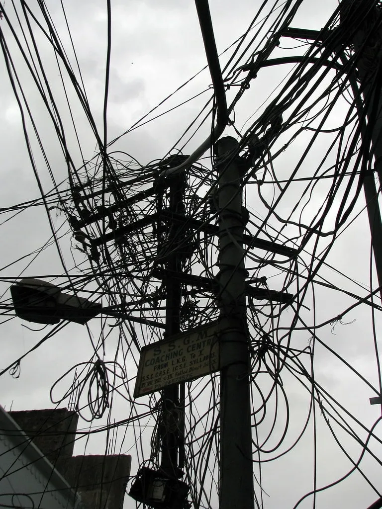 wires on pole