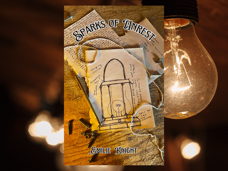 book cover: sketches of a lamp and light bulbs