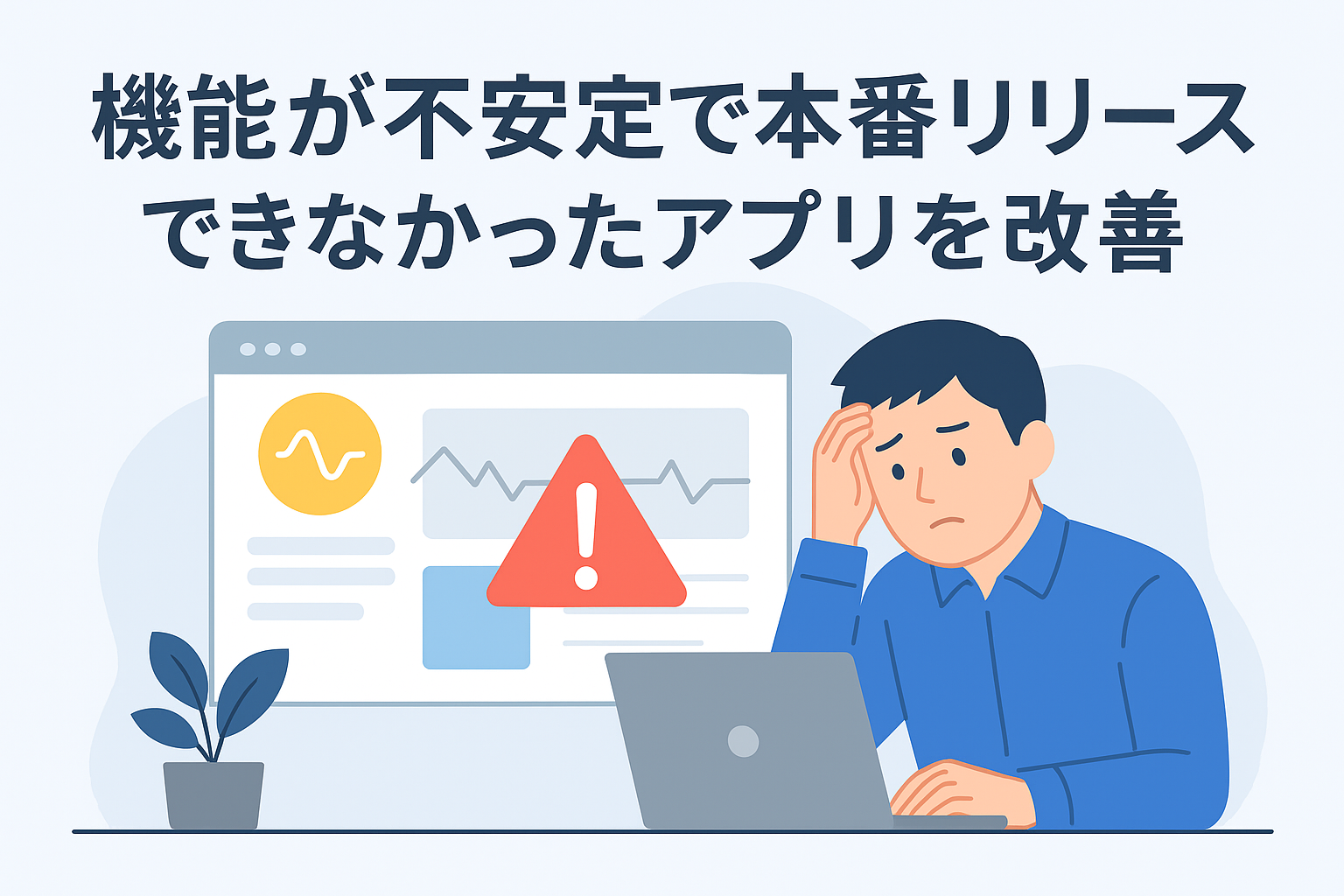 機能が不安定で本番リリースできなかったアプリを改善