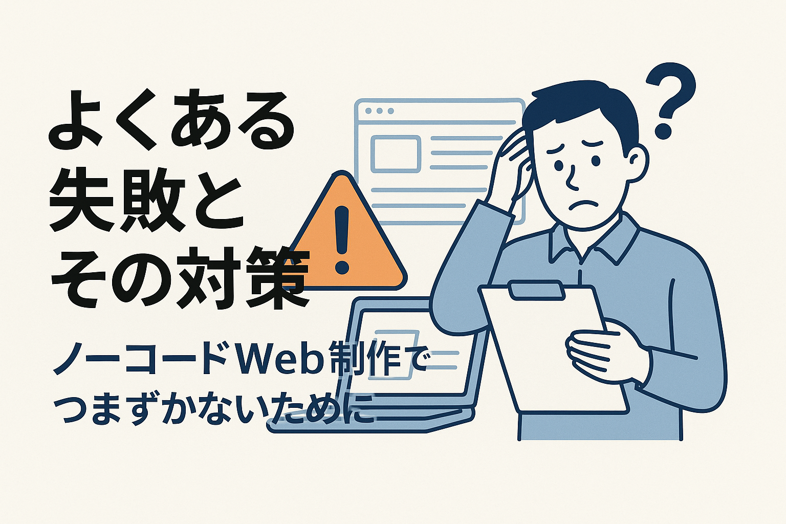 よくある失敗とその対策|ノーコードWeb制作でつまずかないために