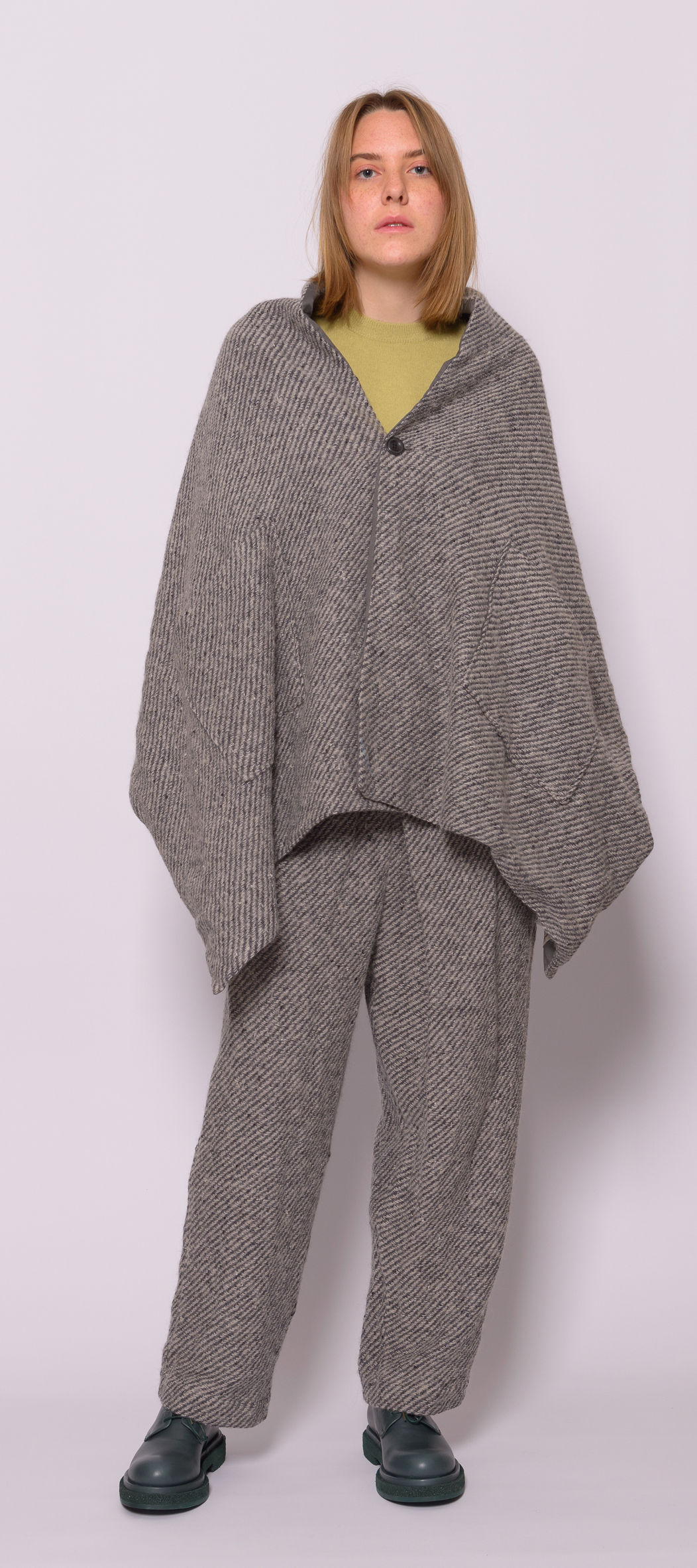 Poncho aus Wollmischung