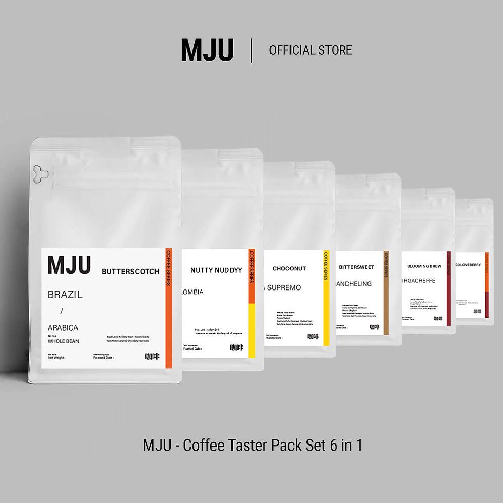 MJU - Coffee Combo Set 6 in 1 | Bundle Set Arabica Coffee Bean | Medium Dark