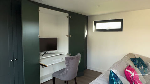 Large garden office with a living space - bespoke build garden rooms