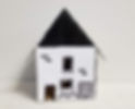 A cardboard house.