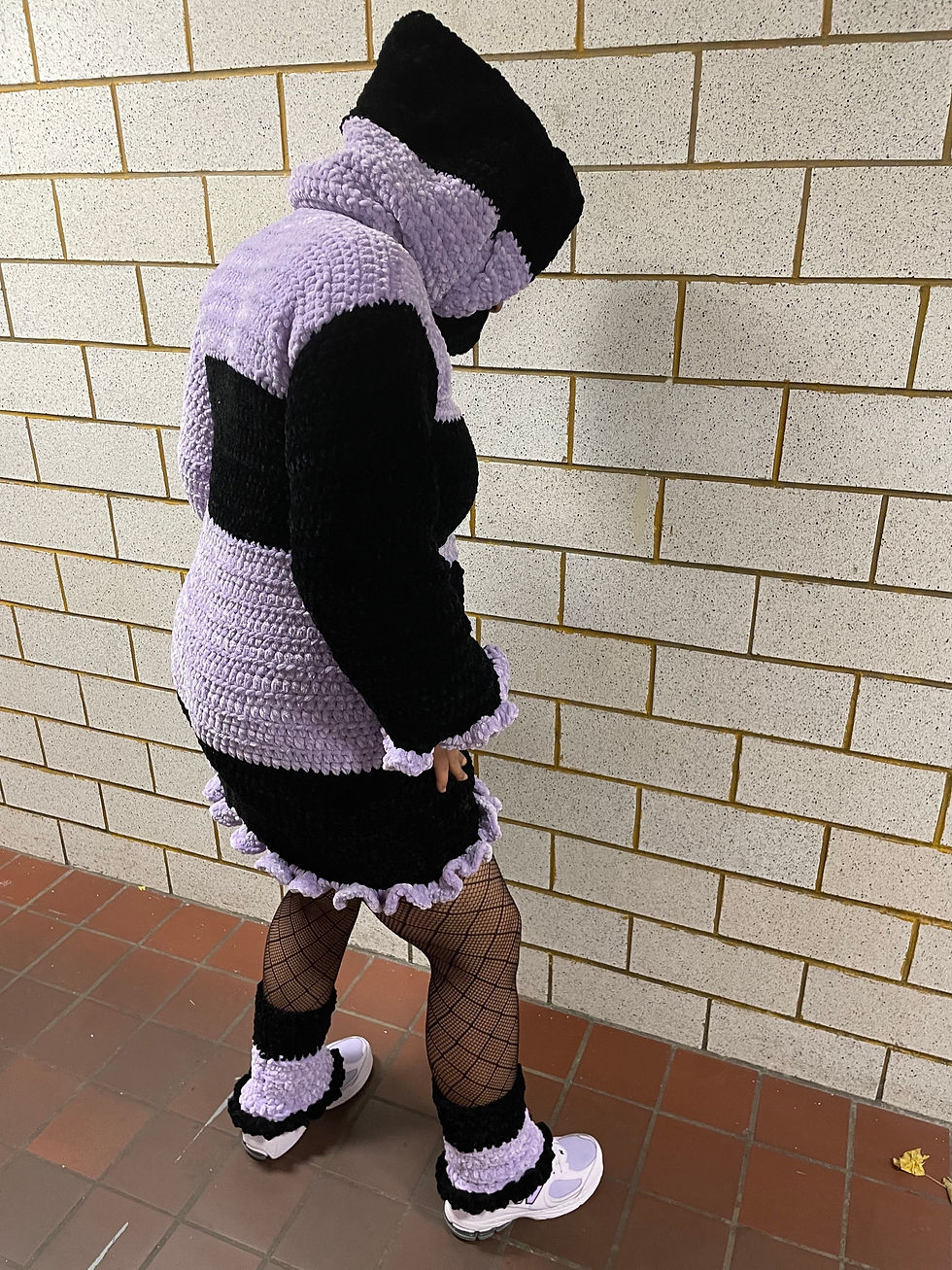 Thumbnail: Sweater Dress With Turtleneck Hoodie and Leg Warmers!