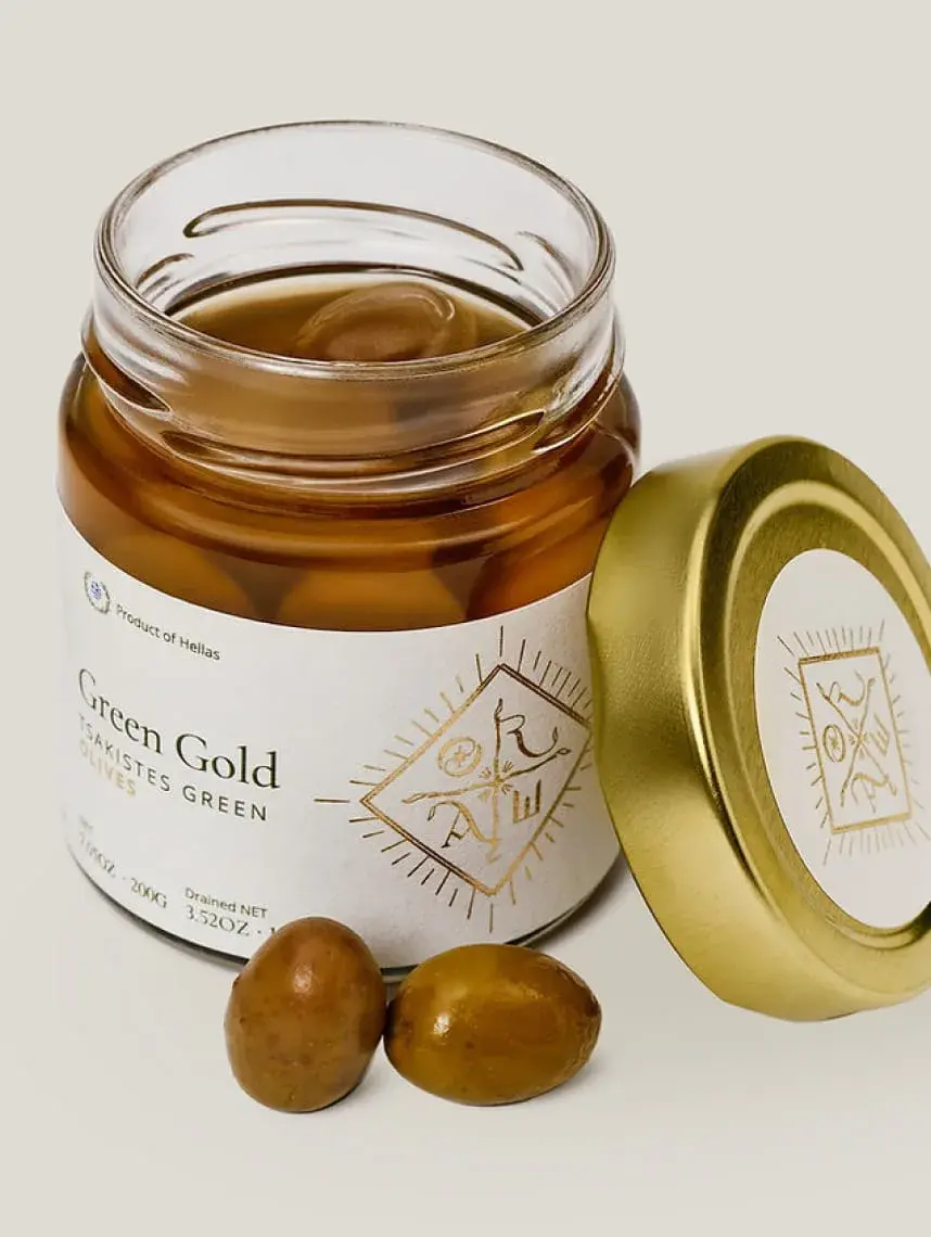 Premium Chalkidiki Style Green Olives in Sea Salt Brine - Sacred Wisdom Foods Artisan Appetizer