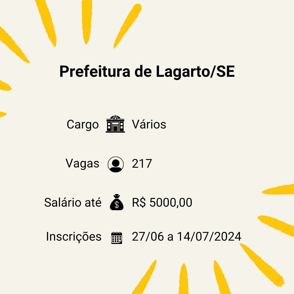 RESUMO CONCURSO PREFEITURA DE LAGARTO