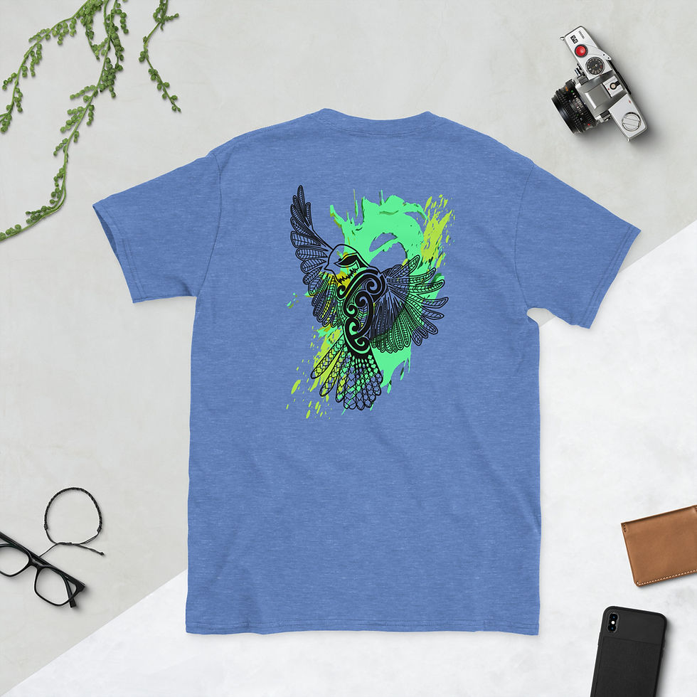 Thumbnail: Short-Sleeve Unisex T-Shirt - Coloured Fantail