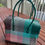 Thumbnail: Green / Pink / Grey Picnic Style Tote Bag