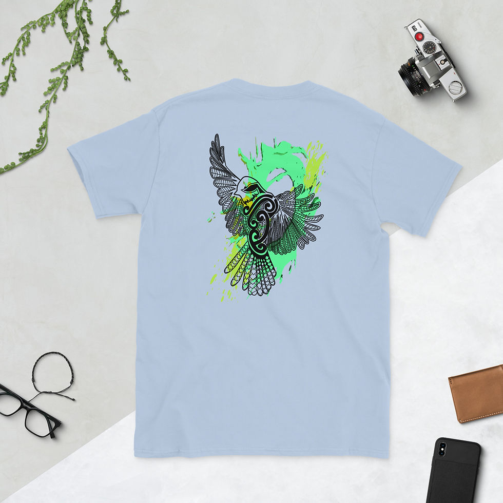 Thumbnail: Short-Sleeve Unisex T-Shirt - Coloured Fantail