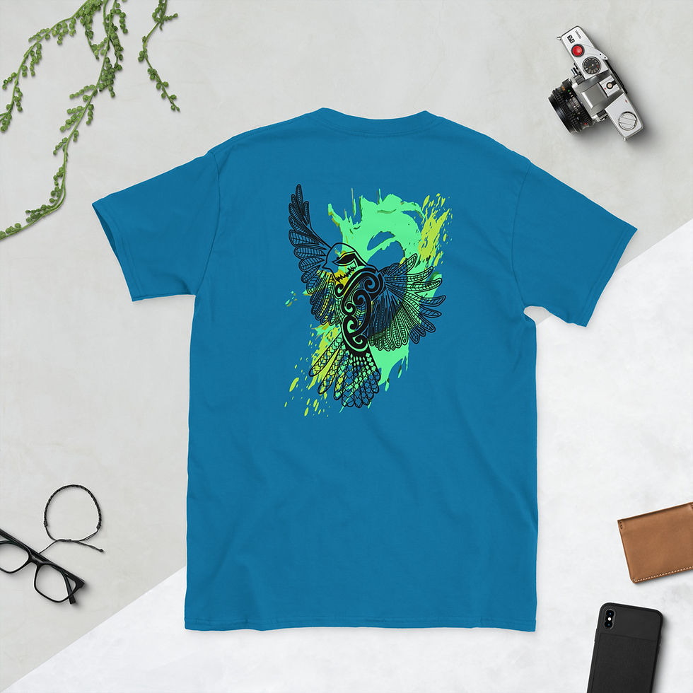 Thumbnail: Short-Sleeve Unisex T-Shirt - Coloured Fantail