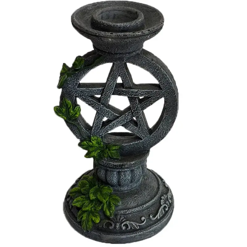 Thumbnail: Pentagram Altar Candle Holder Set
