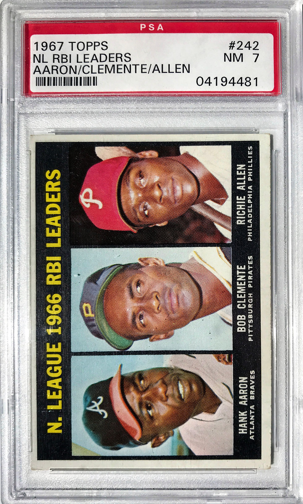 Clemente 1967 RBI PSA7