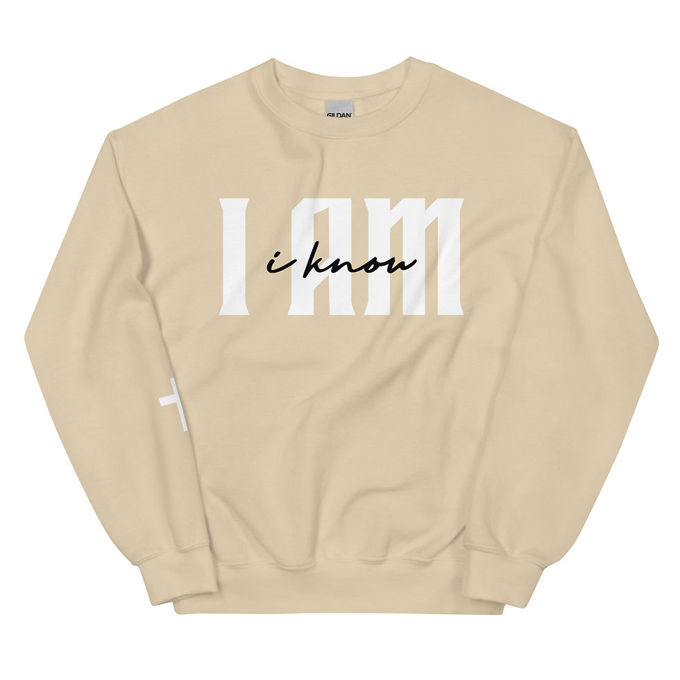 Thumbnail: Unisex Sweatshirt - Sand, White, Black