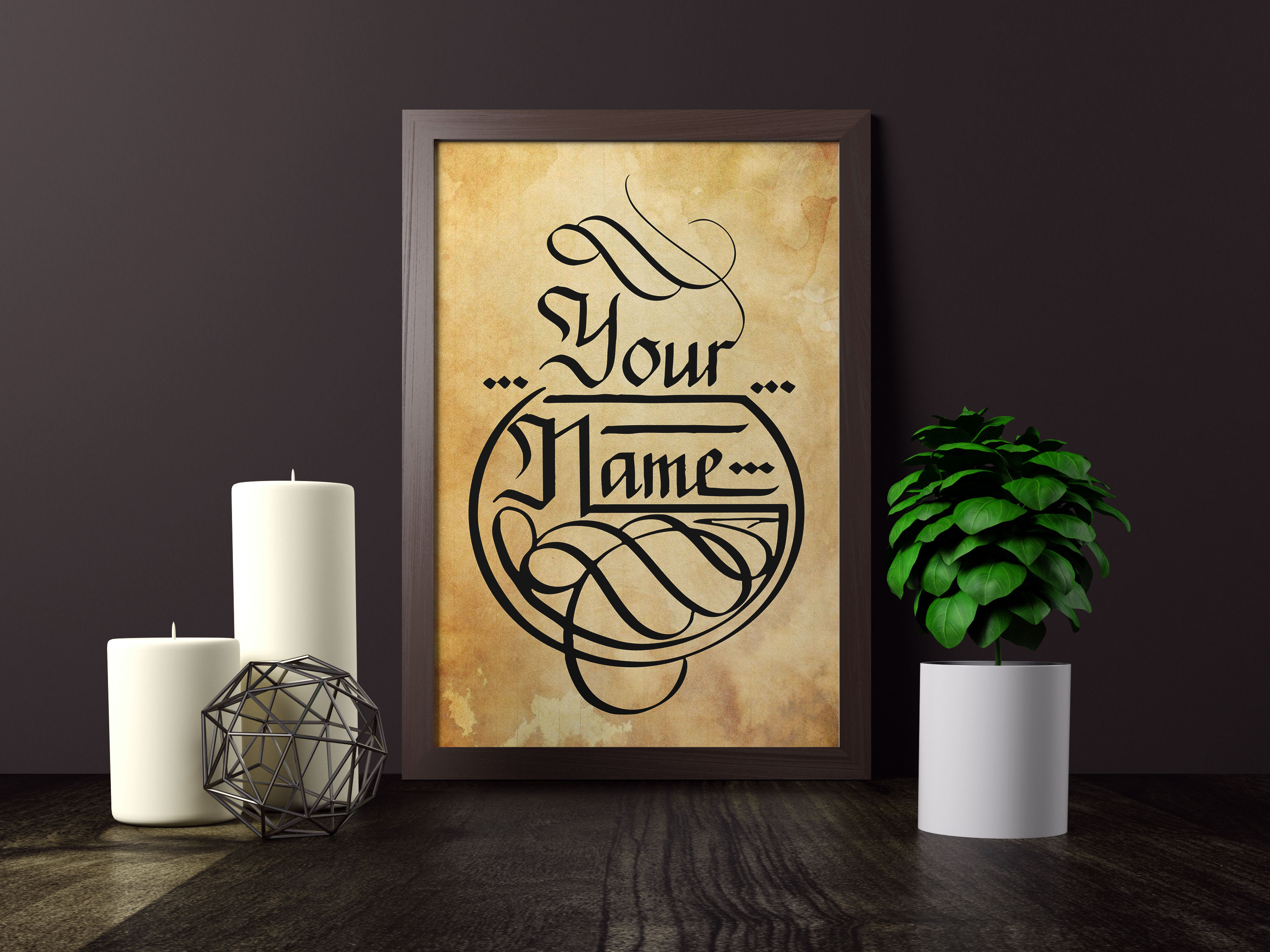 Custom "Bowl" Calligraphy