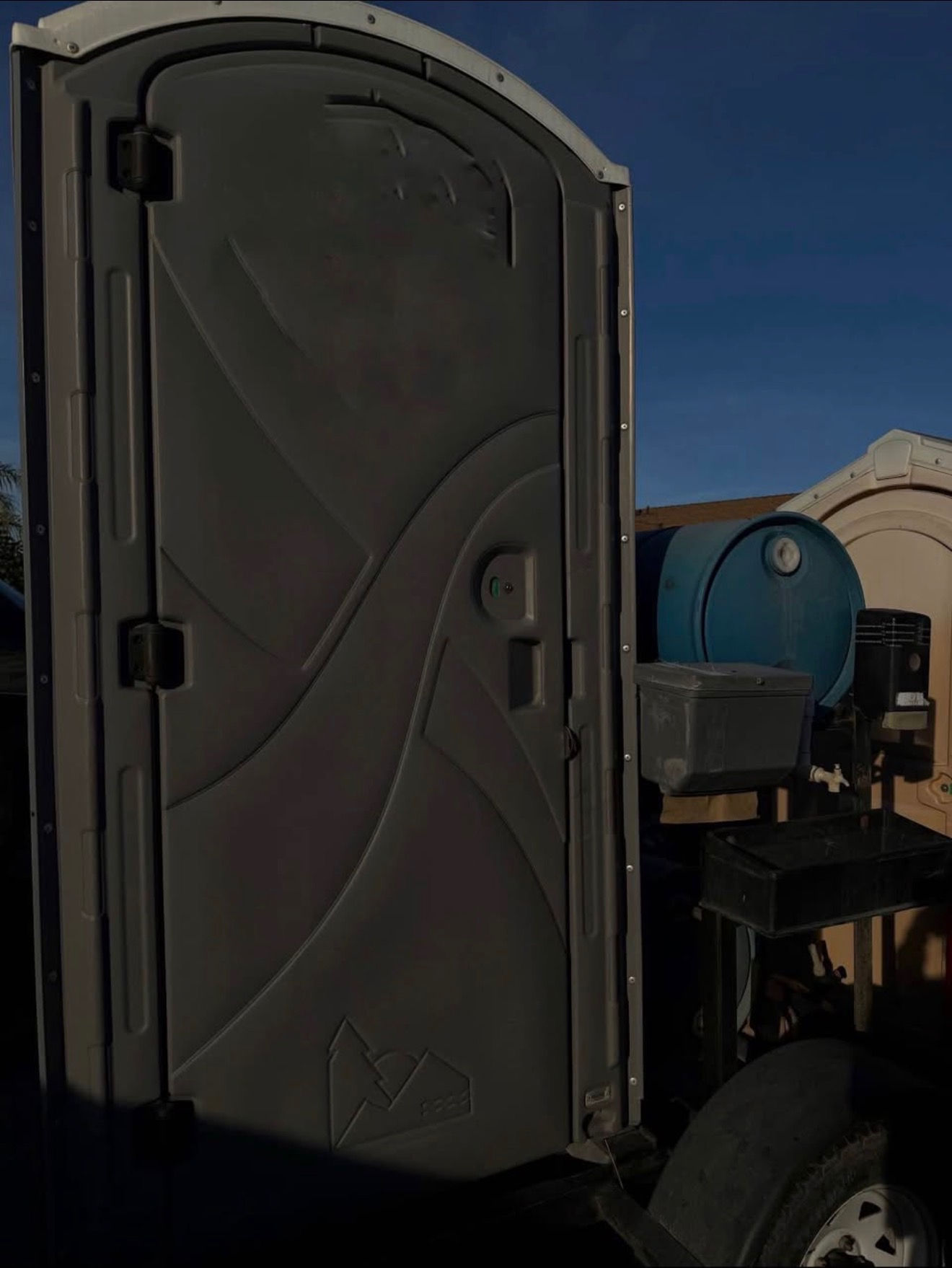Portable Restroom with Hand Wash Station