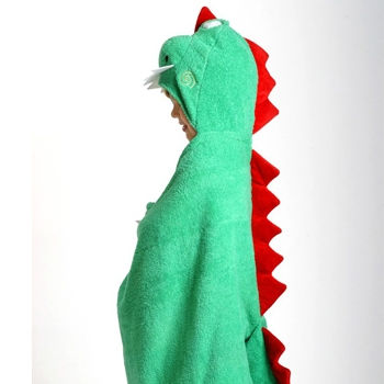 縮圖：美國 ZOOCCHiNi 可愛動物連帽浴巾/保暖毯-恐龍(Age 2+)