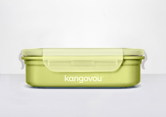 縮圖：美國 Kangovou 小袋鼠不銹鋼餐盒 560ml -青蘋綠