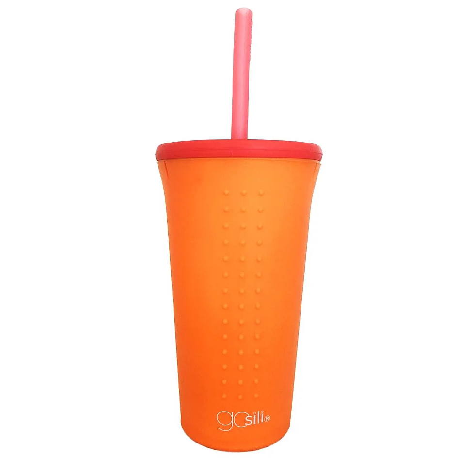縮圖：美國gosili/silikids ❚ 16oz ❚TOGO矽膠吸管隨行杯--純淨粉