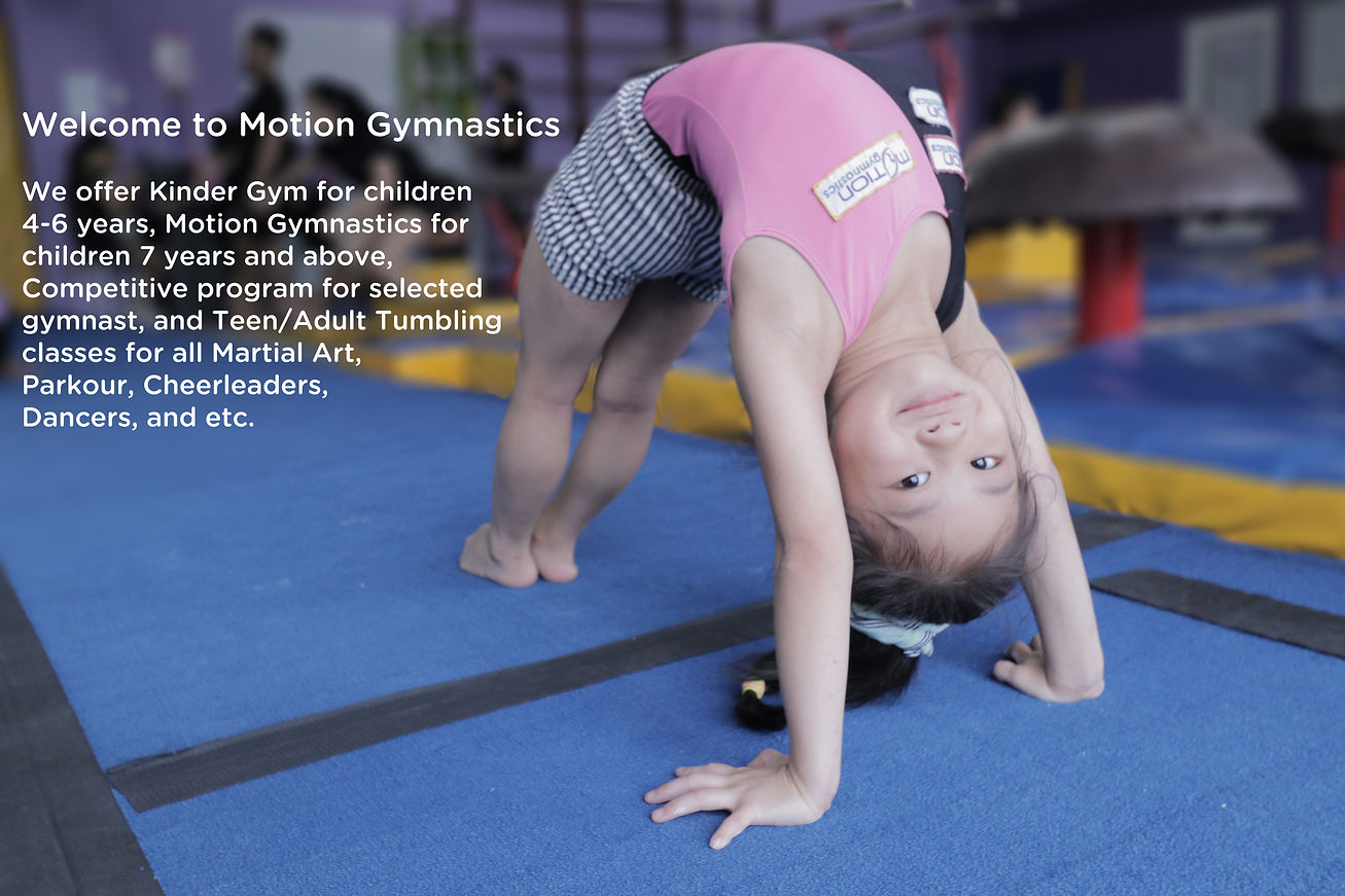 We offer recreational to competitive gymnastics for children.