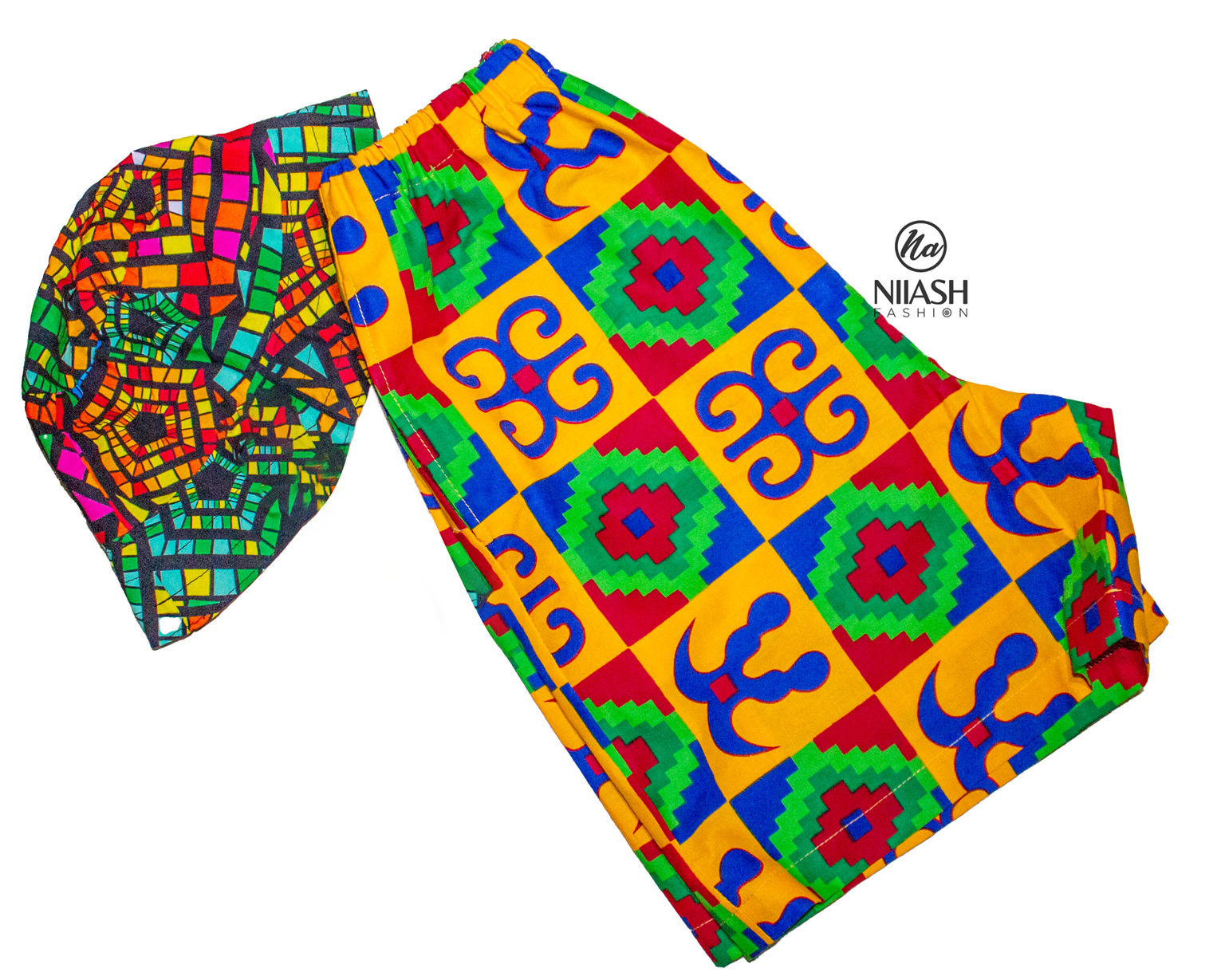 African AdinKra Print Shorts - SH2449