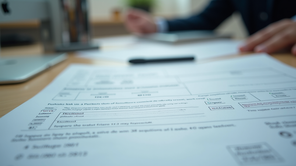 Close-up view of electrical safety certificate document on a desk